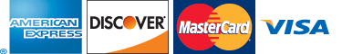 We accept American Express, Discover, MasterCard, and Visa We accept American Express, Discover, MasterCard, and Visa