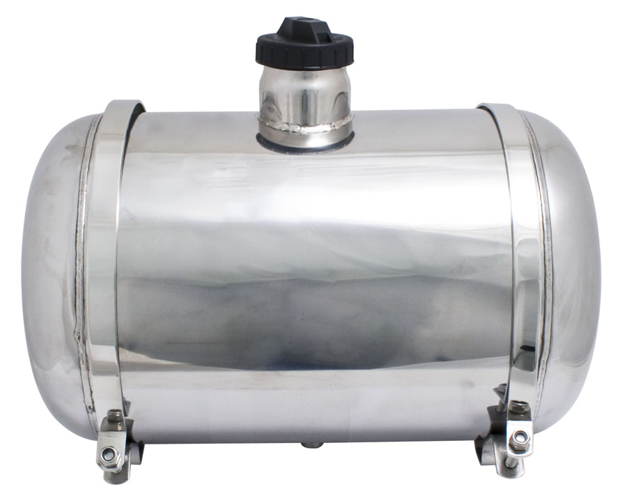 Polished Stainless Steel Gas Tank, 10" X 16", Center Fill, 5 Gallon