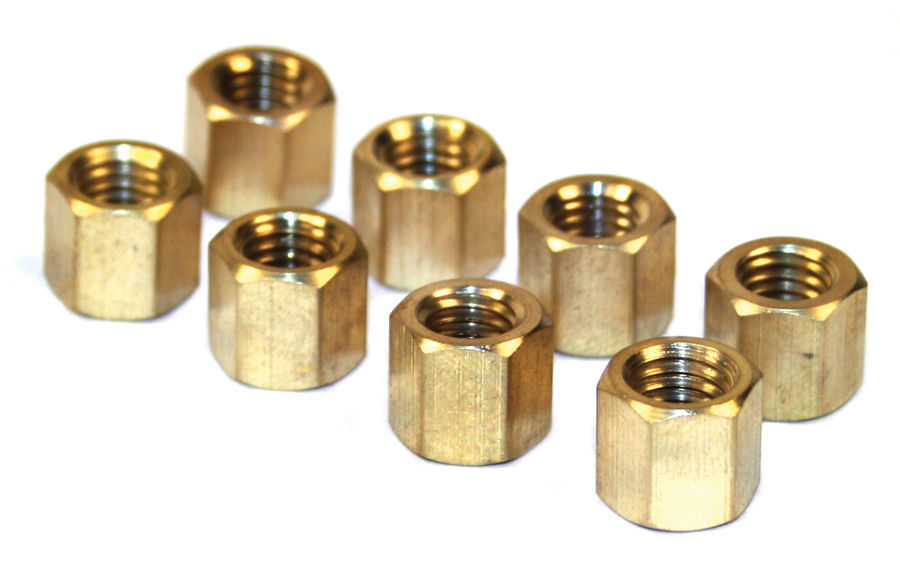 exhaust or intake nut 11mm custom copper - BRASS - TALL - Doghouse Repair