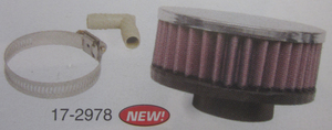 air filter chrome for Solex rubber & chrome 5 1/4" round w/ 2" neck