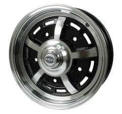 rim wide 5 pattern 5 spoke Sprintstar gloss black & polished alloy 15 x 5 Empi