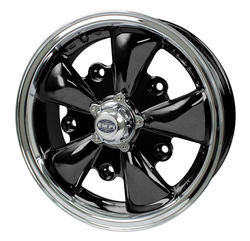 rim wide 5 pattern 5 spoke Empi gloss black & polished alloy 15 x 5.5 GT-5