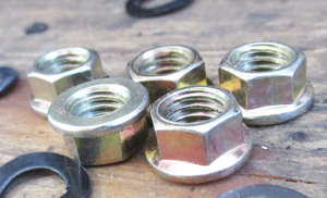 exhaust or intake nut 10mm custom gold zinc set of 8
