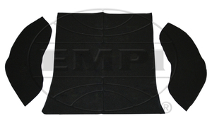 carpet kit 5 piece bug 58-64 rear compartment black Empi loop