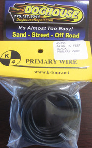 Primary wire 14 gauge black K-Four 20'