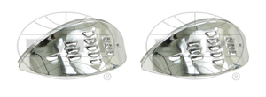 head light trim eyebrow set louvered chrome bug 67 on Empi