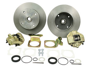 disc brake kit 4 lug rear IRS 68 on & s/a 68 - w/ steel brackets w/o e-brake Empi