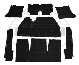 carpet kit 7 piece bug 69-72 front & rear black Empi