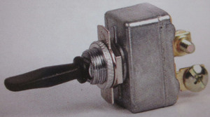 switch - toggle OFF ON BLACK lever single pole 50 amp K-Four SHD screw