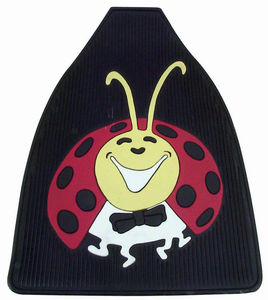 floor mat set bug front and rear (4 pc) Lady Bug Red, Yellow & Black