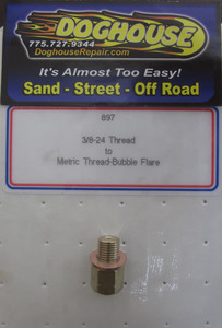 hose fitting 3/8-24 American line to 10 x 1.0 Metric straight CNC