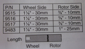 wheel stud set - 12mm to 7/16" conversion studs Empi