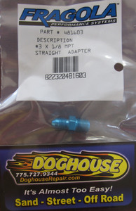 hose fitting aluminum npt / BF adapter straight #3 to 1/8" - FPP