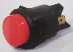 switch - push button push (ON) RED 1" 16 amp - K-Four