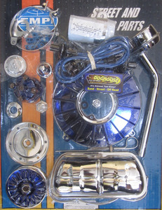 engine dress up kit chrome & colored components big kit blue kit Empi