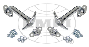 latch set for hood or deck lid - baja style chrome metal pair - Empi