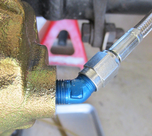 hose fitting aluminum npt adapter 45 degree #3 x 1/8" - FPP