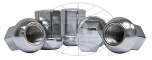 wheel nut set 14mm long chrome steel "ball" Porsche, Vanagon & press in Empi