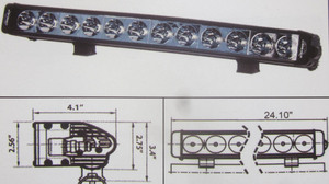 Discovery 10 watt single row LED light - spot Black 12 LED's 24" Discovery 10 watt single row LED light - spot Black 12 LED's 24"