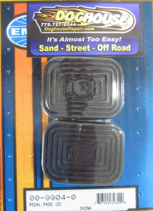 pedal pad set - brake & clutch pedal covers bug-2-3-g  rectangular w/ o logo