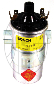 coil 28,000 volt Bosch Blue 6 volt w/ bracket Empi