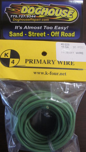 Primary wire 16 gauge green K-Four 20'
