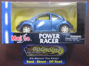 toy car - new beetle Blue Maisto power racer