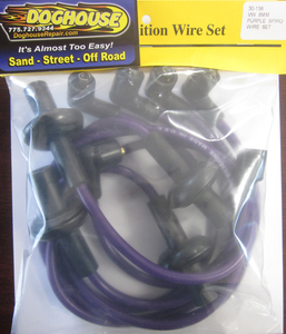 wire set purple 8mm Spiro Pro Bug w/ 9" long coil wire & 90 degree boots K-Four