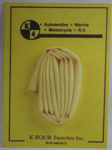 heat shrink tube set 3/16" diam x 2' K-Four Yellow