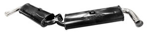 muffler street dual quiet pak style small 3 bolt type 3 painted Empi