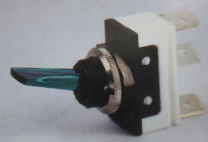 switch - toggle OFF ON GREEN .65" lever K-Four switch - toggle OFF ON GREEN .65" lever K-Four