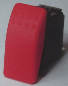 switch rocker style (ON) OFF (ON) RED 20 amp K-Four rectangular Contura II