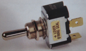 switch - toggle OFF (ON) CHROME lever single pole 20 amp K-Four HD