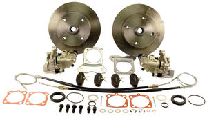 disc brake kit 4 lug rear swing axle thru 67 w/ e-brake Empi