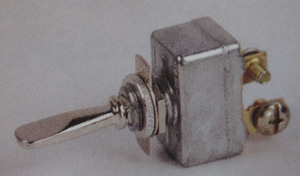 switch - toggle (ON) OFF (ON) CHROME lever single pole 50 amp K-Four SHD screw