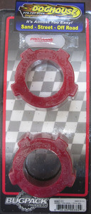 bushing set spring plate 1 7/8" knobby pair urethane USA Bugpack RED Empi