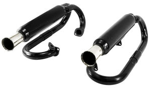exhaust street/offroad system 1 1/2" dual glass pack style Ceramic coated Empi