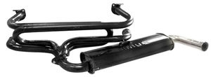 exhaust street system 1 3/8" bus 63-71 painted Empi single QP