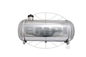 Polished Stainless Steel Gas Tank, 10" X 30", End Fill, 9.5 Gallon Empi
