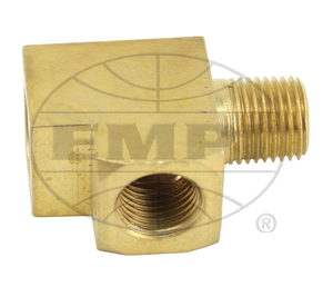 Brass T adapter for gauges 10x1.0 & 1/8" NPT fittings Empi
