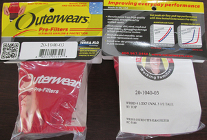 outerwear RED for 4 1/2" x 7" x 3 1/2" with top Water Repellent