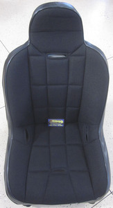 seat - Race-Trim high back super seat black vinyl & black fabric 21