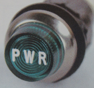 indicator warning light BLUE / PWR chrome Large standard 430 K-Four