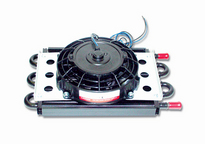 oil cooler 6 pass fan kit w/ 1/2" barbs & 8" turbo fan - Scat oil cooler 6 pass fan kit w/ 1/2" barbs & 8" turbo fan - Scat
