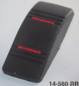 actuator Black Contura III w/ 2 Red Bar lens