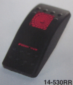 actuator Black Contura II soft w/ 2 Red lens