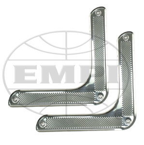 door trim cover set stainless steel door corner covers - pair Empi