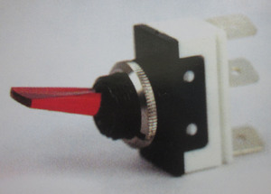 switch - toggle OFF ON RED .65" lever K-Four