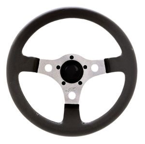 steering wheel 13" alloy polished 3 spoke 3" deep dish - Grant Empi