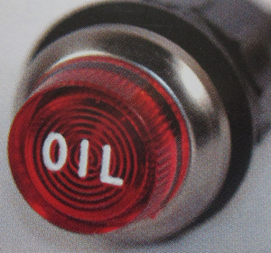 indicator warning light RED / PWR chrome Large standard 430 K-Four